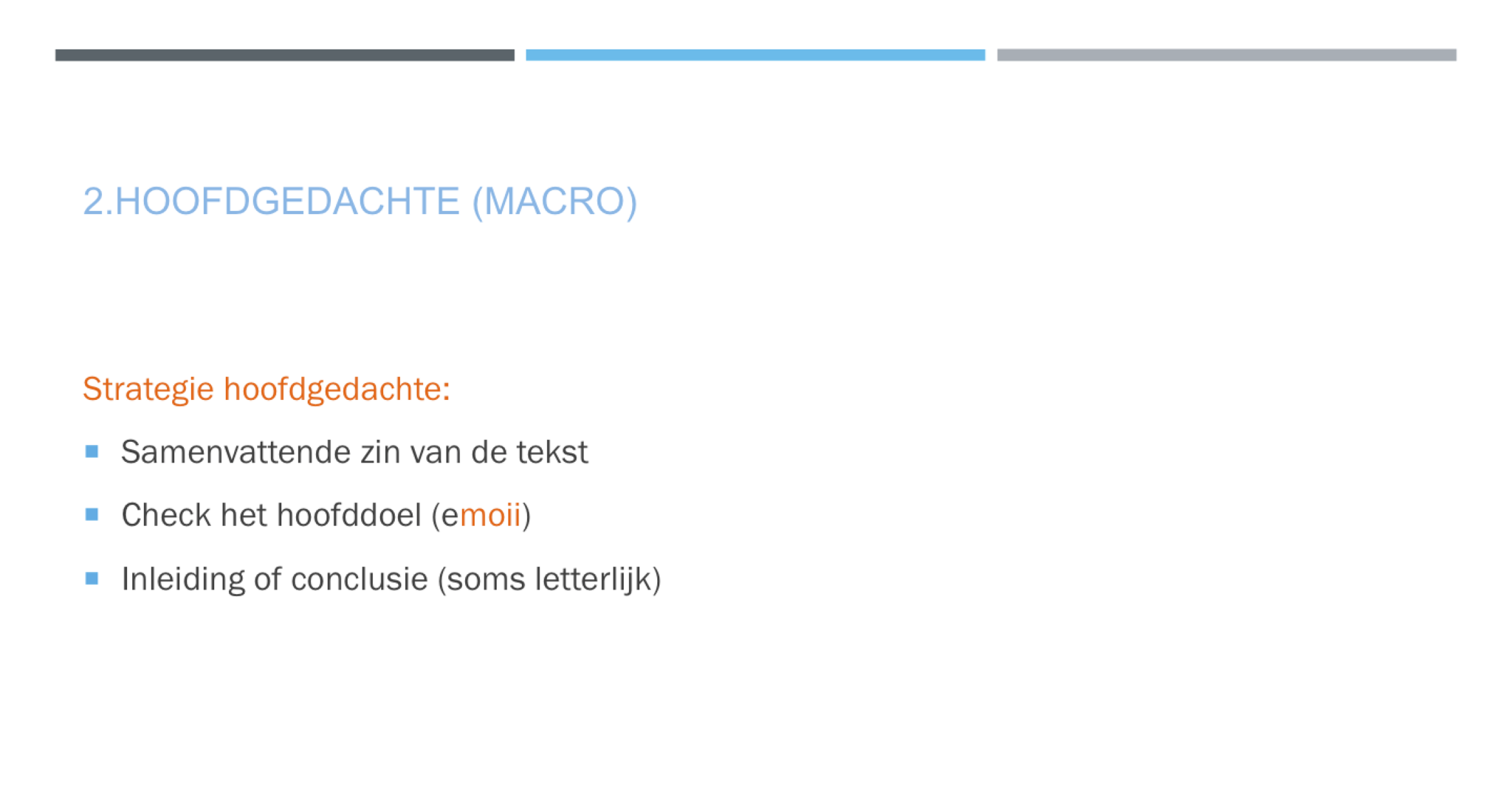 2.Hoofdgedachte – Taaltools